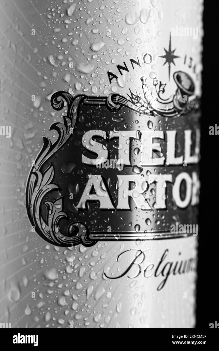 Stella Artois beer can. Bucharest, Romania, 2023 Stock Photo Alamy