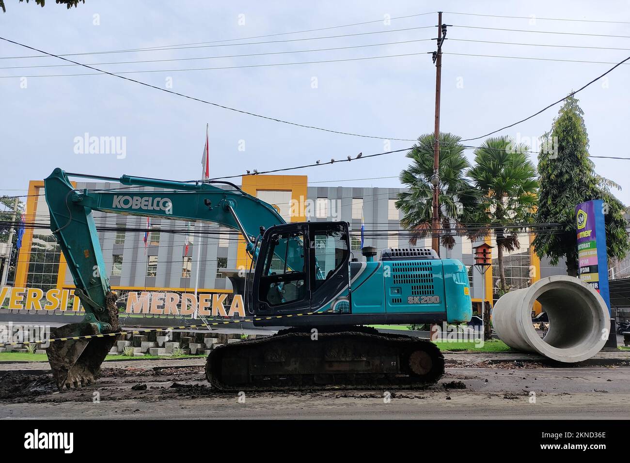 An excavator made by a significant Japanese heavy equipment