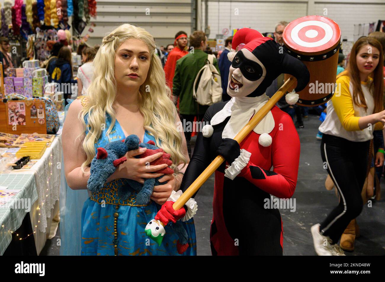 Harley Quinn cosplay at MCM Comic Con in London Stock Photo