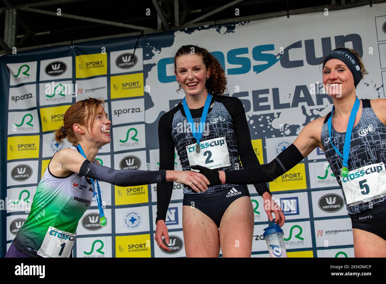 Belgian Mieke Gorissen, Belgian Lisa Rooms and Belgian Eline Dalemans