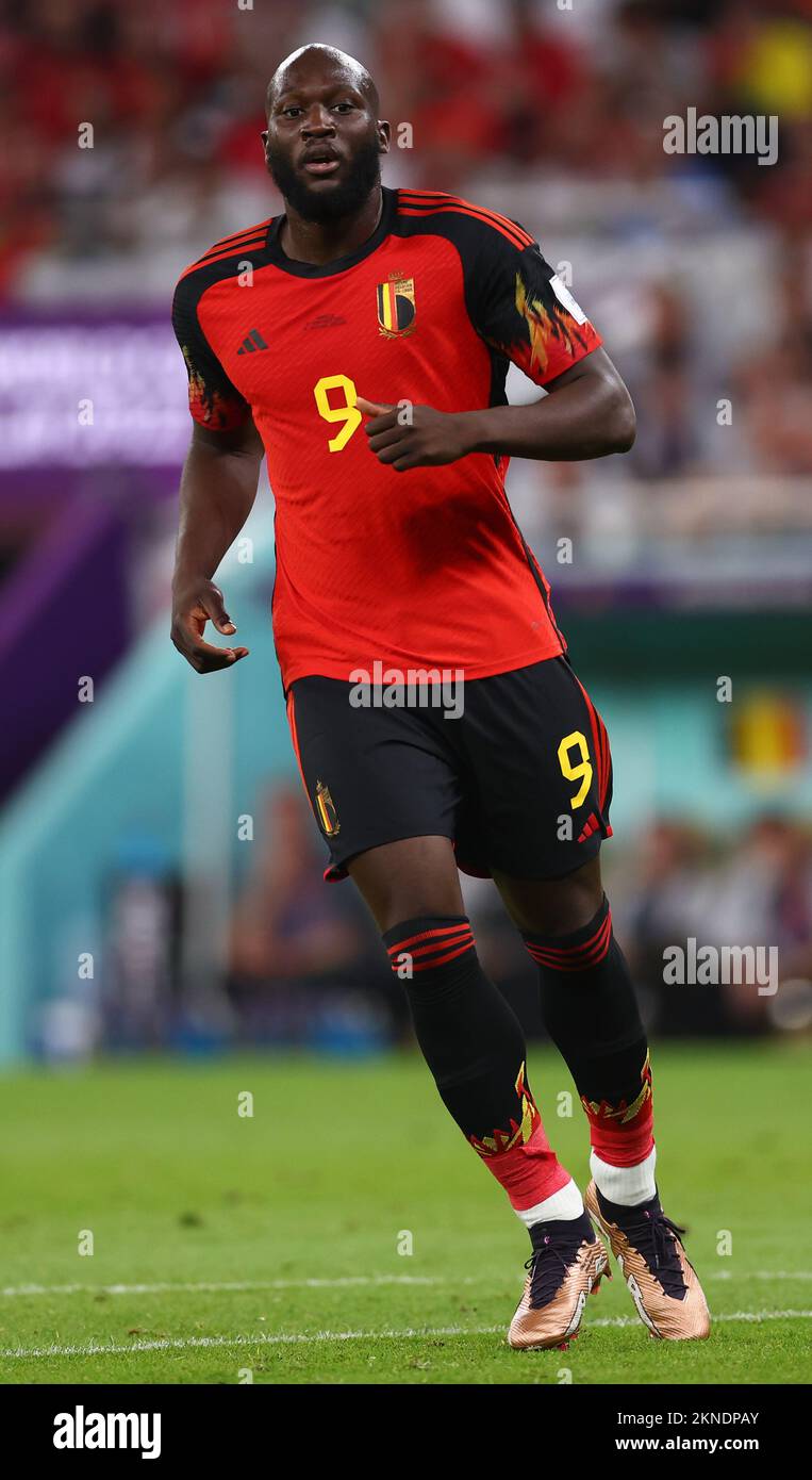 Doha, Qatar. 27th Nov, 2022. Romelu Lukaku of Belgium during the FIFA ...