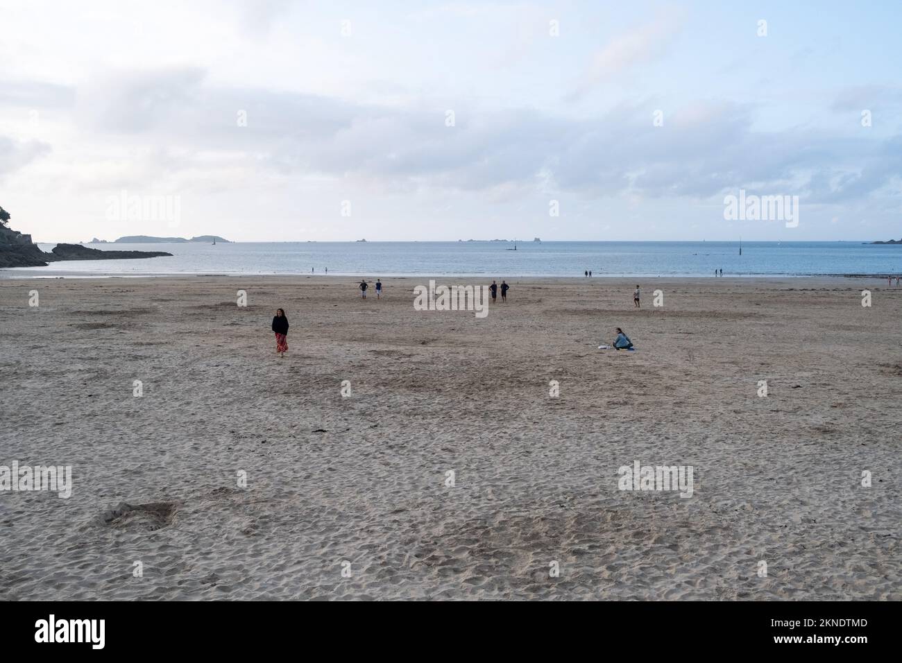 France, Brittany, Dinard the 20210801. Illustration of daily life in