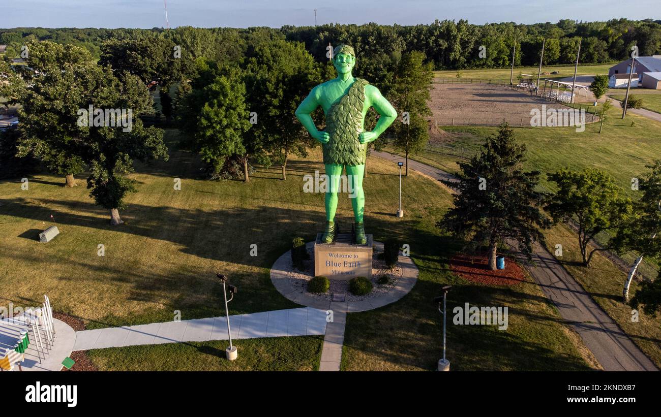 Statue of the Green Giant in Blue Earth, Minnesota, USA Stock Photo Alamy