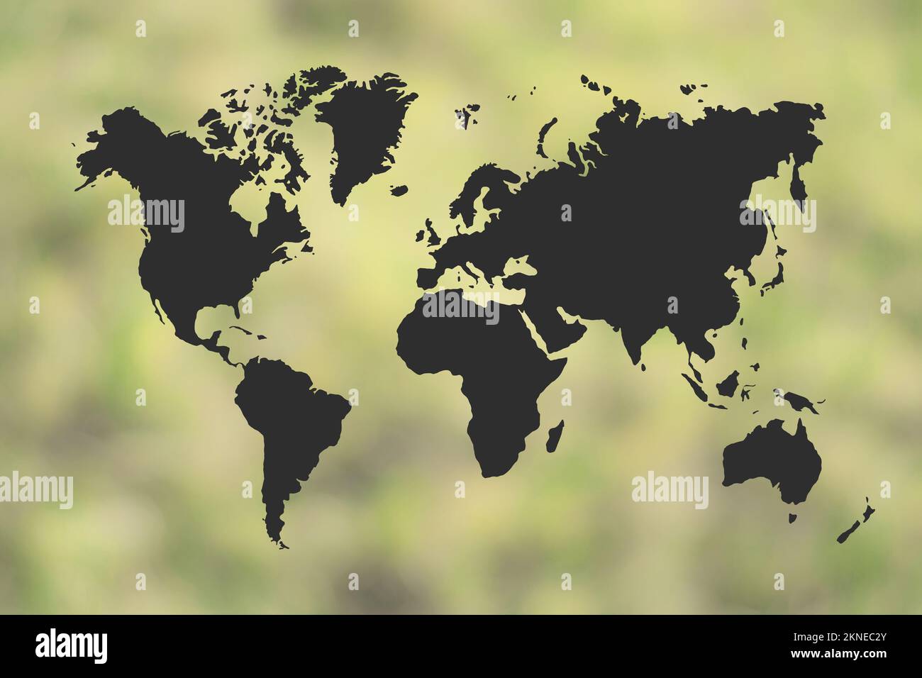 world map and defocused background Stock Photo