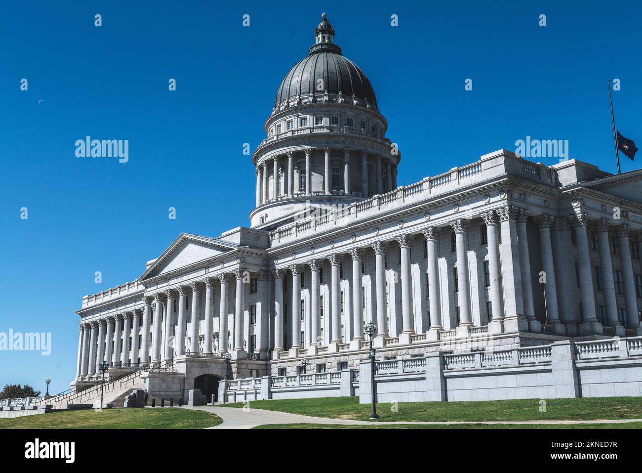 Front of the Capitol, Government building on a sunny day in the USA