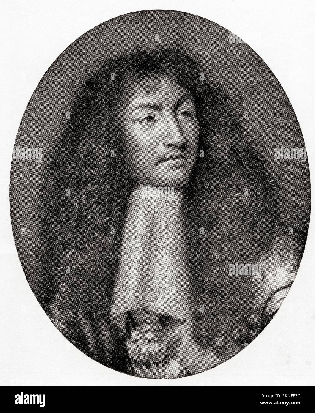 Louis XIV, 1638 – 1715, aka Louis the Great or the Sun King. King of France, 1643 -1715.  From Modes and Manners, published 1935. Stock Photo