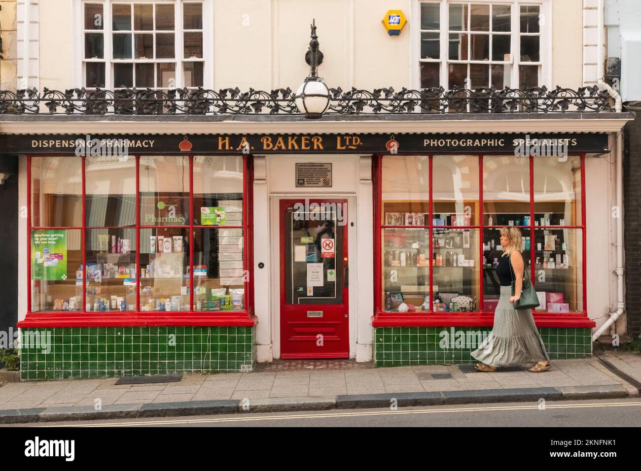 England, East Sussex, Lewes, Vintage Pharmacy and Photographic Shop Stock Photo