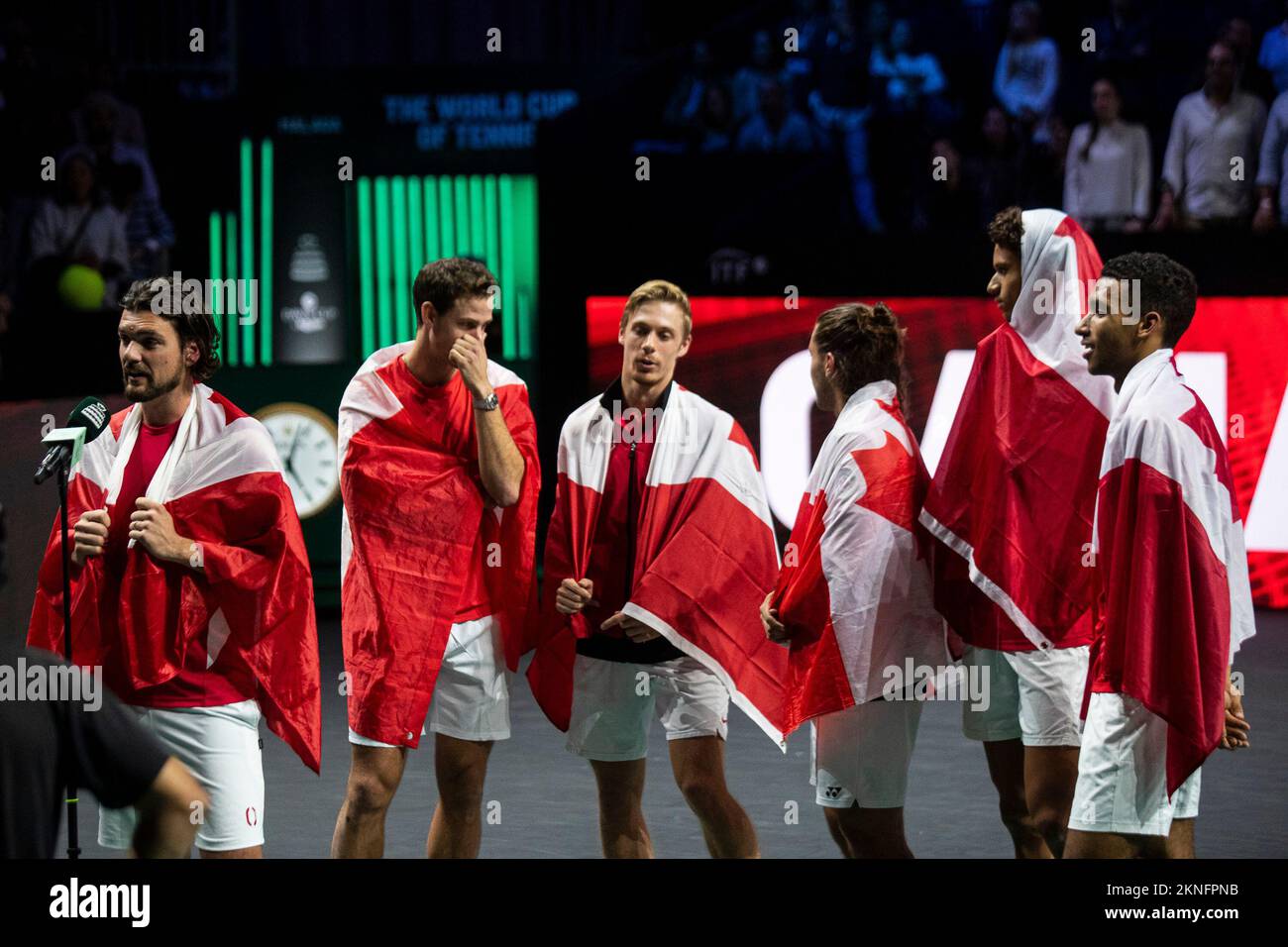 Victory of Canada Davis Cup final Stock Photo
