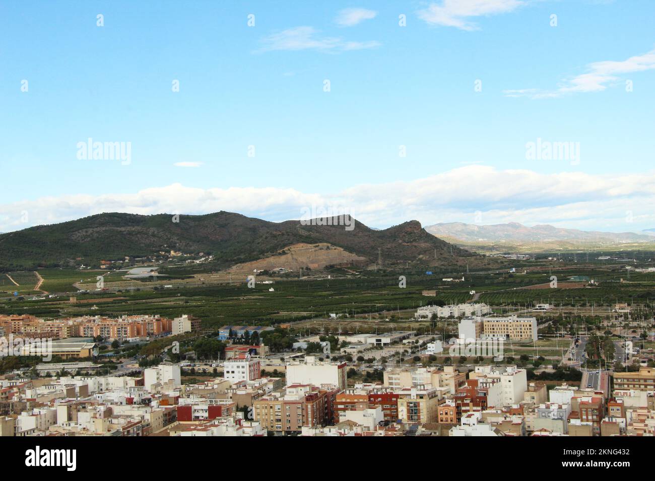 Rooftops of Sagunto from a bird's eye view Stock Photo