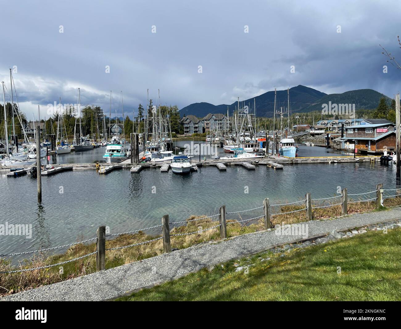 Ucluelet Harbour on Vancouver Island, British Columbia, Canada Stock Photo