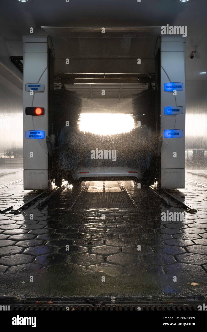 Automatic Car Wash Rotating Mop Brushes Stock Photo - Alamy