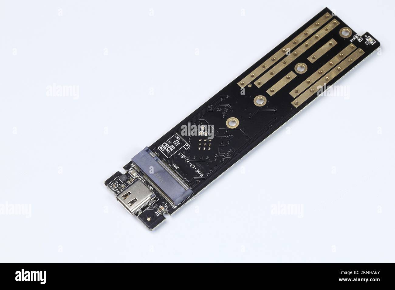 Close up M.2 to usb type-C adapter for convert interface from NVME PCIe ...