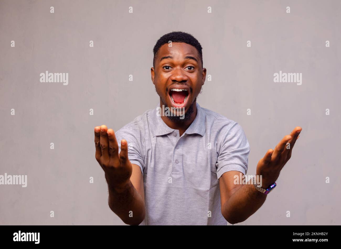 Beard young man celebrating success hi-res stock photography and images ...