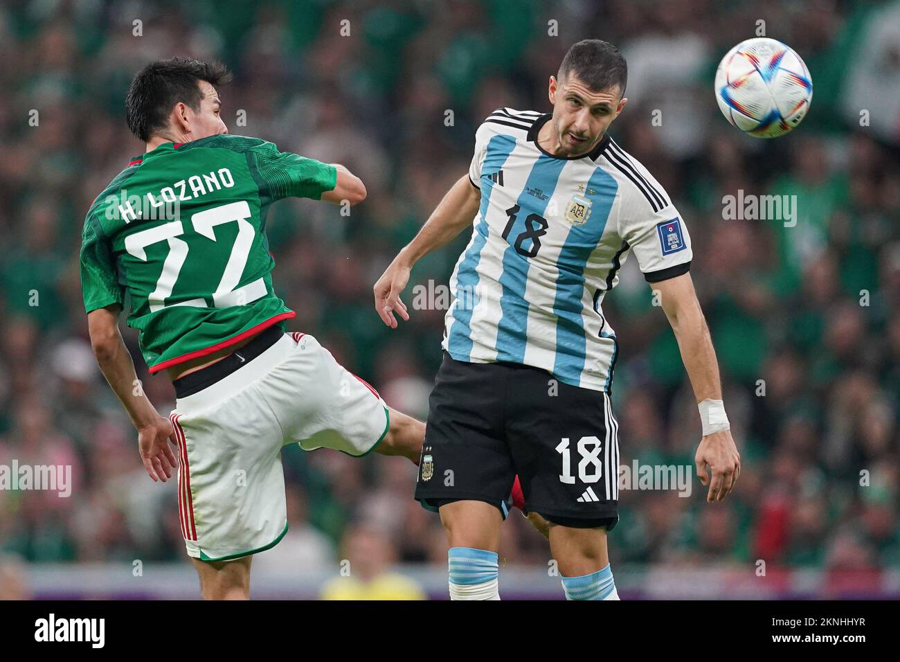 LUSAIL, QATAR NOVEMBER 26 Player of Argentina Guido Rodríguez fights