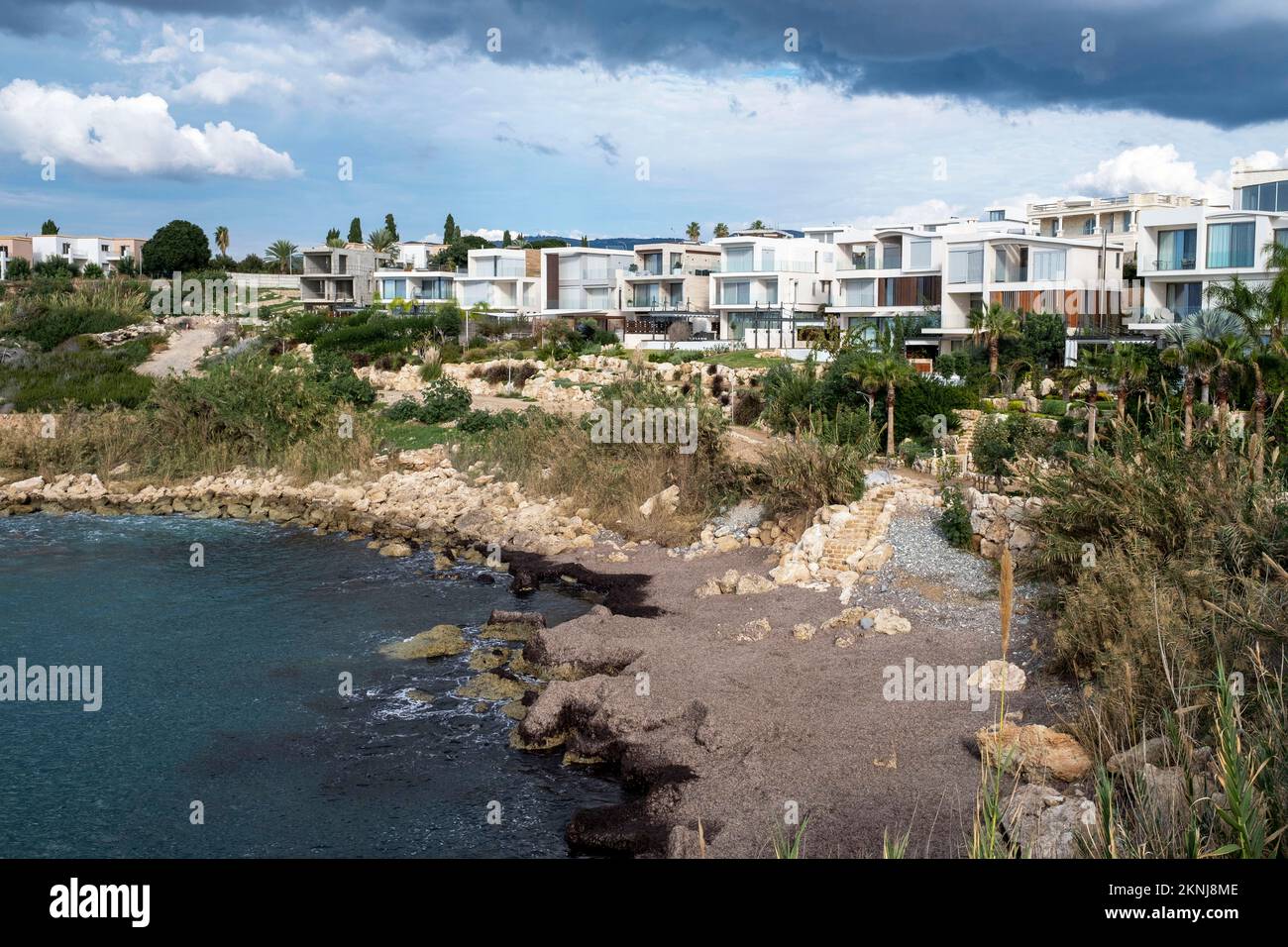 Seafront villas, Chloraka, Paphos, Cyprus Stock Photo Alamy