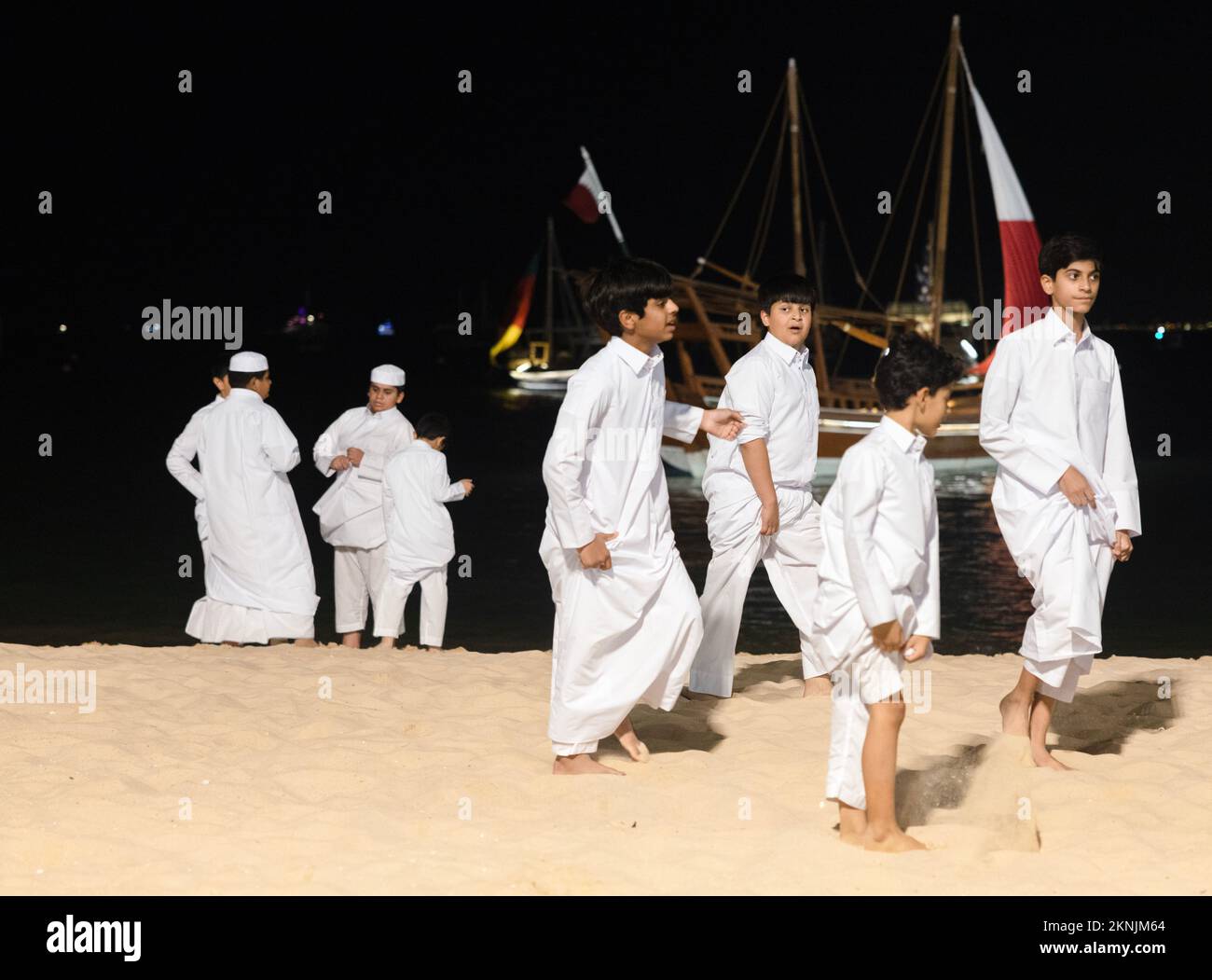 Katara International Dhow Festival Is an annual cultural festival inspired by Qatar's rich maritime heritage Doha Qatar 01-12-2022 Stock Photo