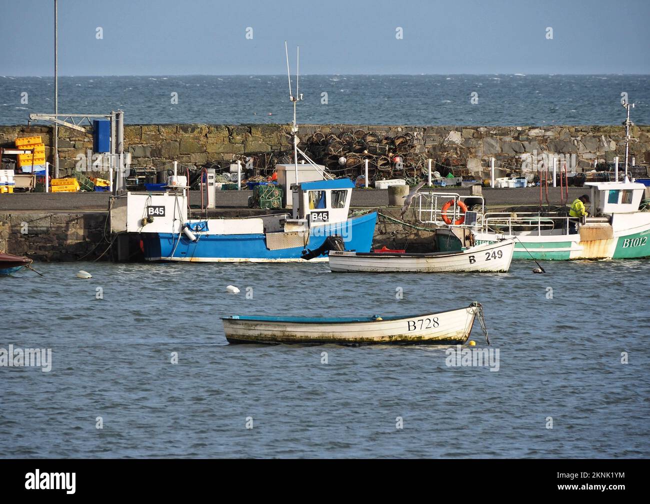Ballywalter harbour, Northern Ireland Stock Photo