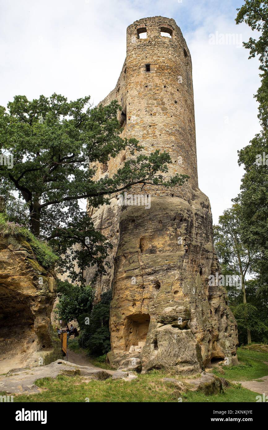 Hrad Valecov rock castle near Mnichovo Hradiste town, Cesky Raj, Bohemian  paradise, Czech Republic Stock Photo - Alamy