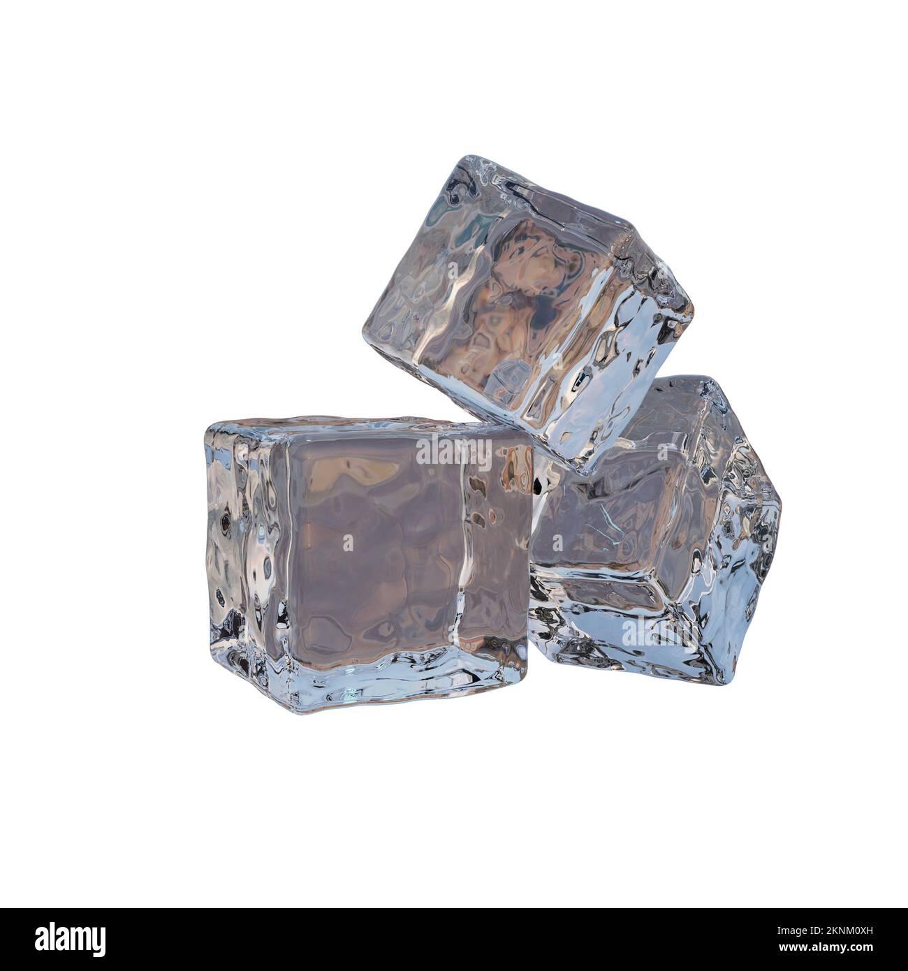 Three artificial ice cubes. 3d render Stock Photo Alamy