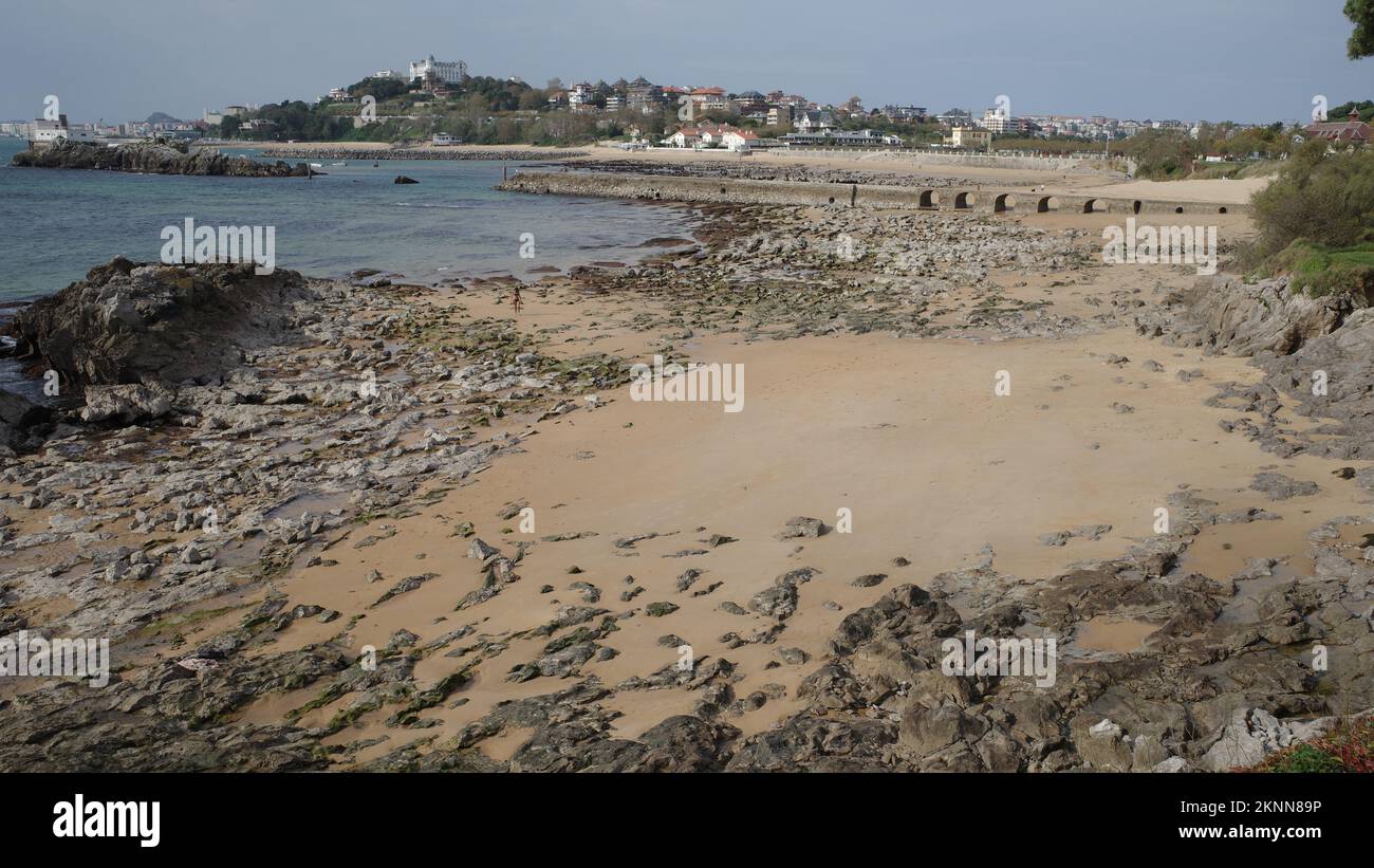 Playa de los Bikinis, Magdalena Peninsula, Santander, Cantabria, Spain