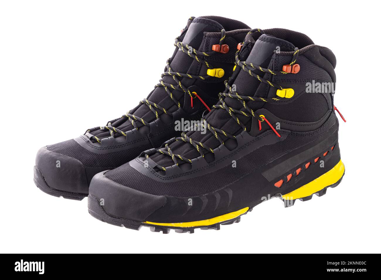 A pair of Hiking boots, isolated on white background Stock Photo - Alamy