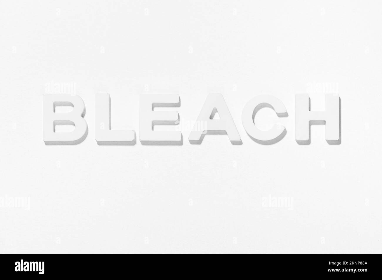 Bleach - Single word on white background Stock Photo