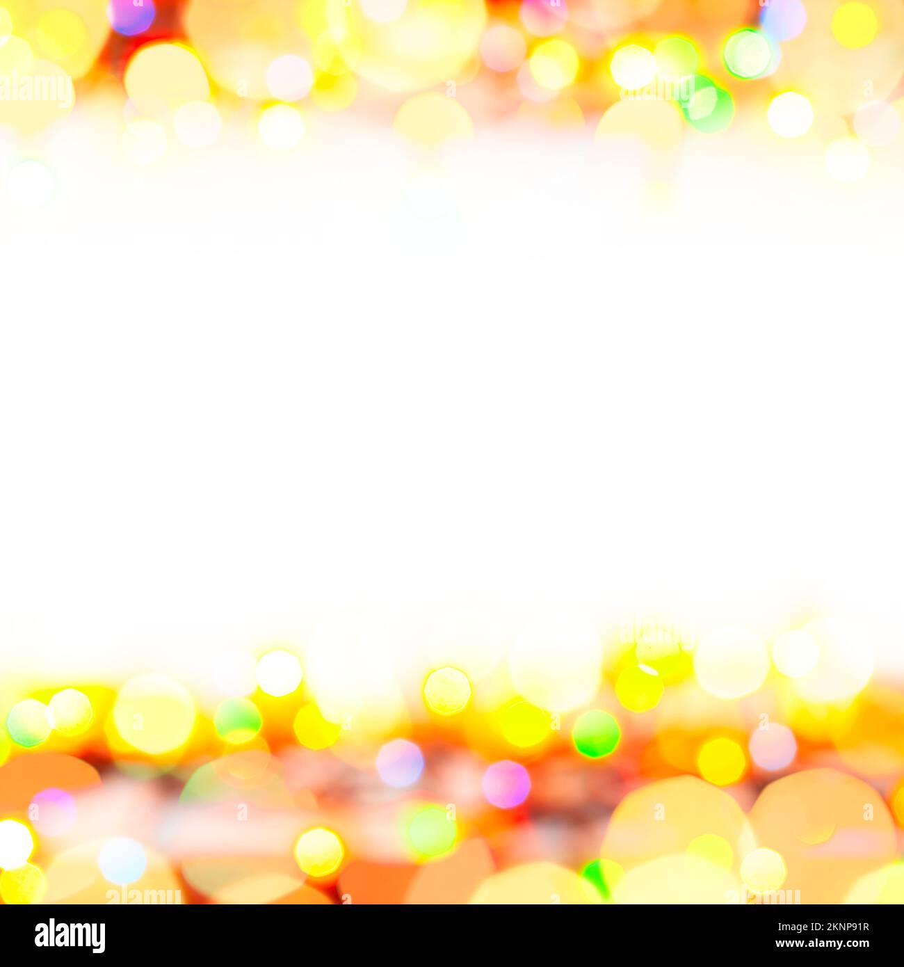 Abstract background with party lights and copy space on pure white Stock Photo