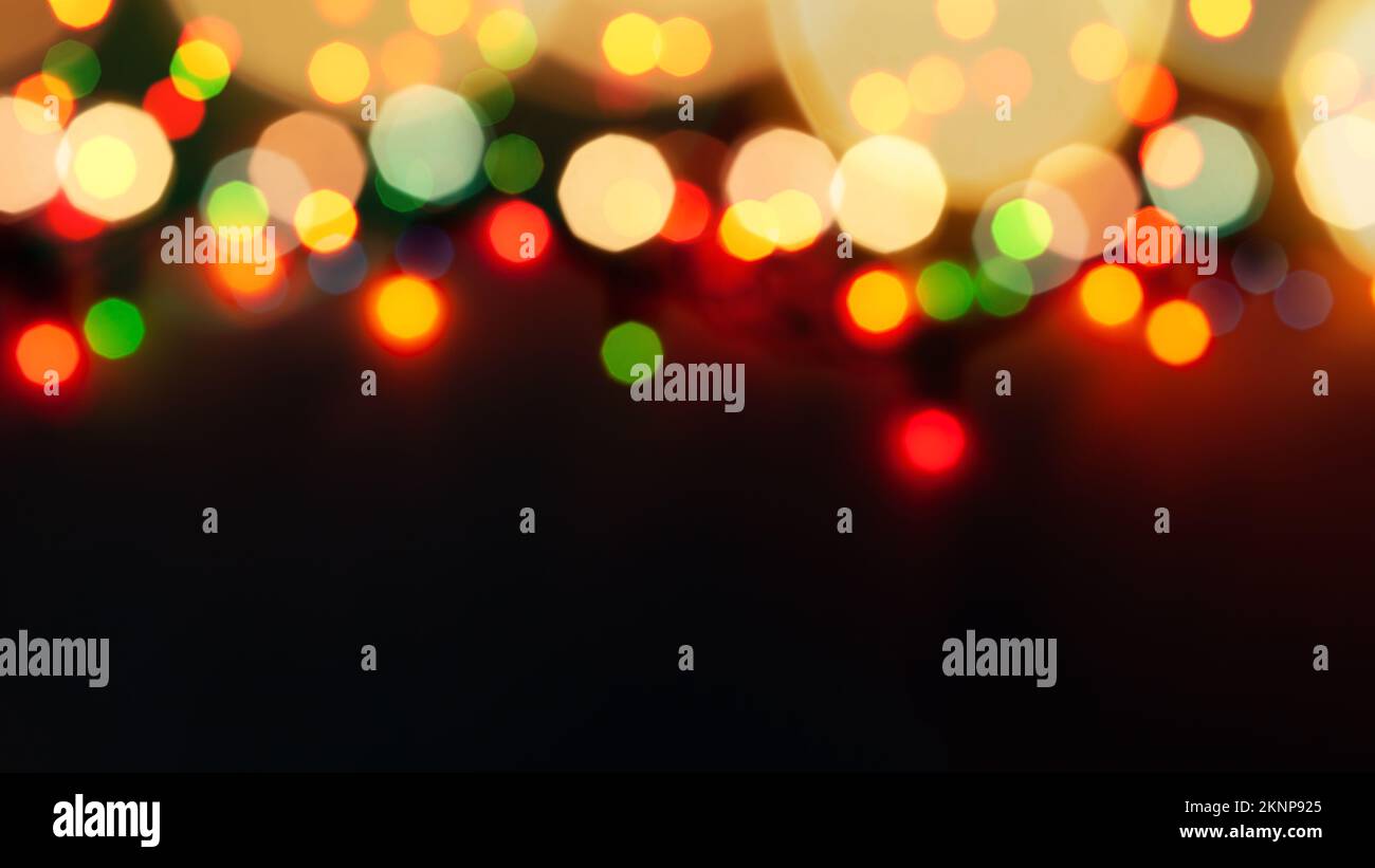 Sparkling Holiday Lights Abstract Background Stock Photo