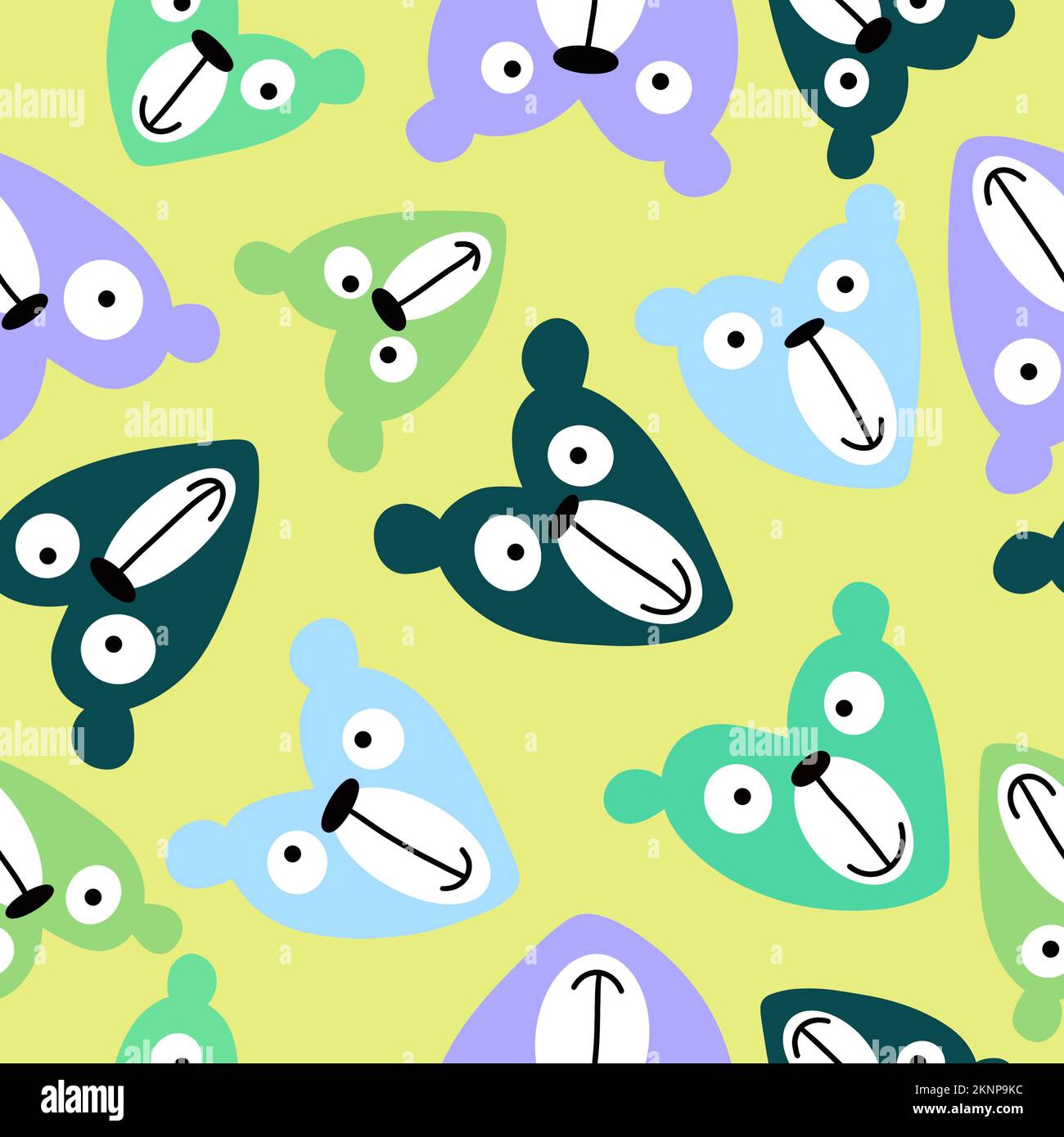 Cartoon toys animals seamless fluffy bears pattern for wrapping paper ...