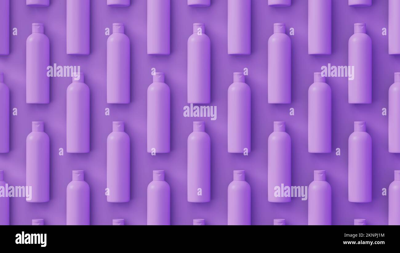 Lavender cosmetic bottles with soft shadow fill background. Perfect ...
