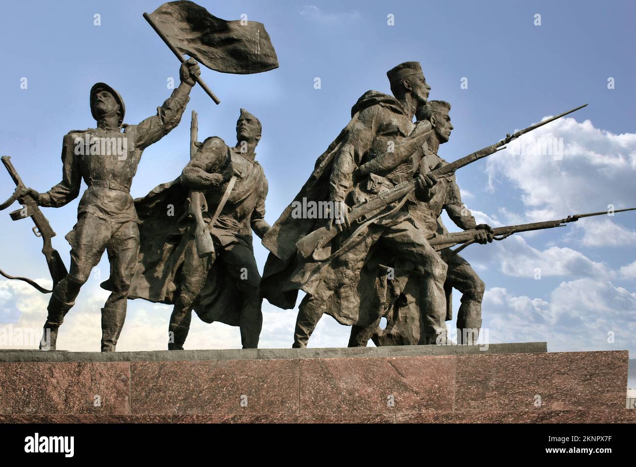 Memorial celebrating Soviet soldiers during the Nazis' siege of