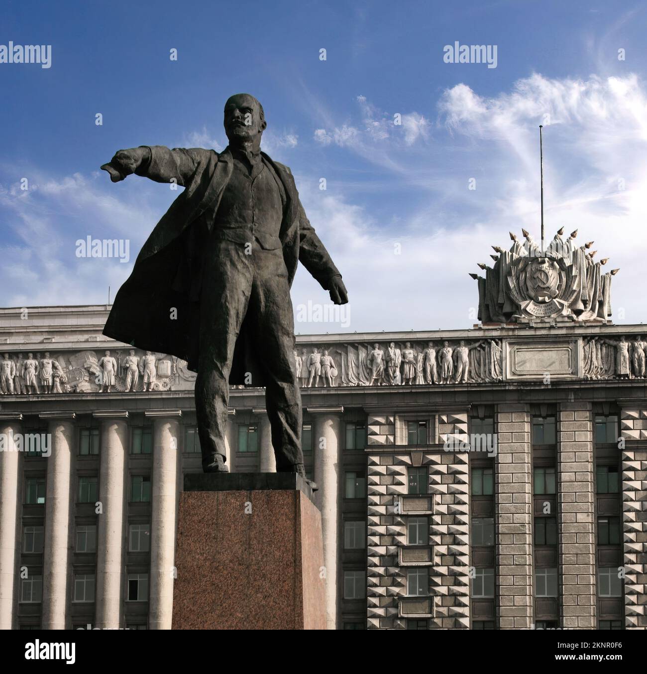 The Communist Sovietera monument dedicated to Lenin in Saint
