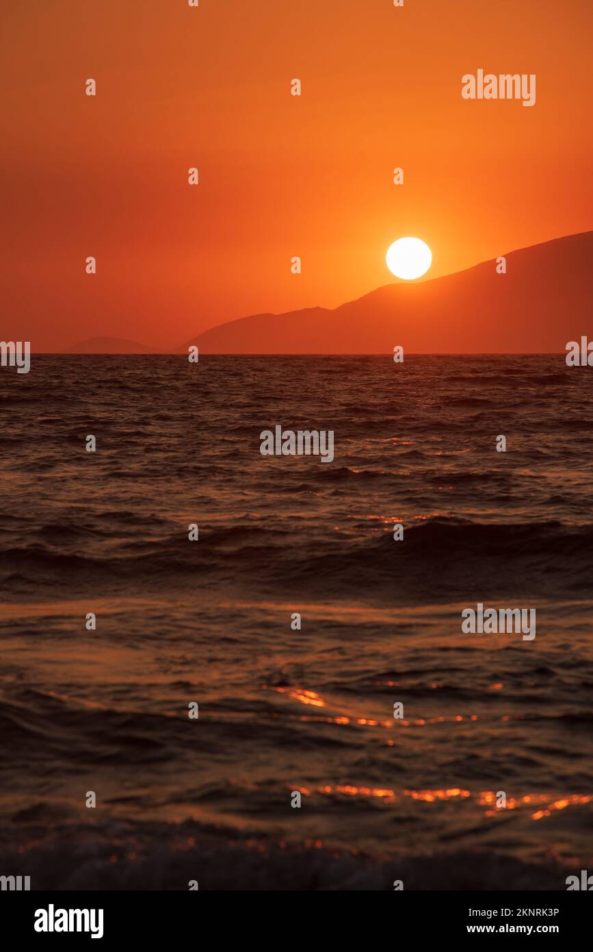 Sunset view on Kos island Stock Photo