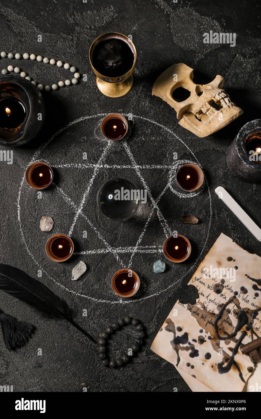 Magic attributes clairvoyant on hi-res stock photography and images - Alamy