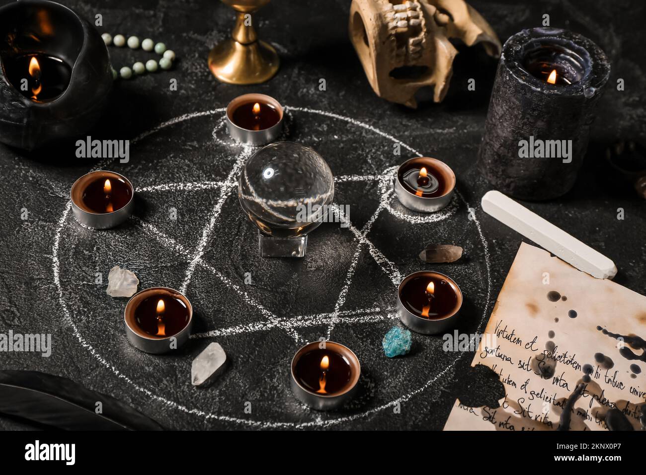 Magic attributes clairvoyant on hi-res stock photography and images - Alamy