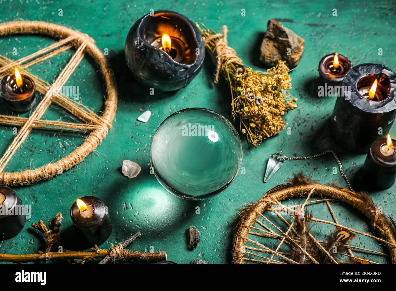 Magic attributes clairvoyant on hi-res stock photography and images - Alamy