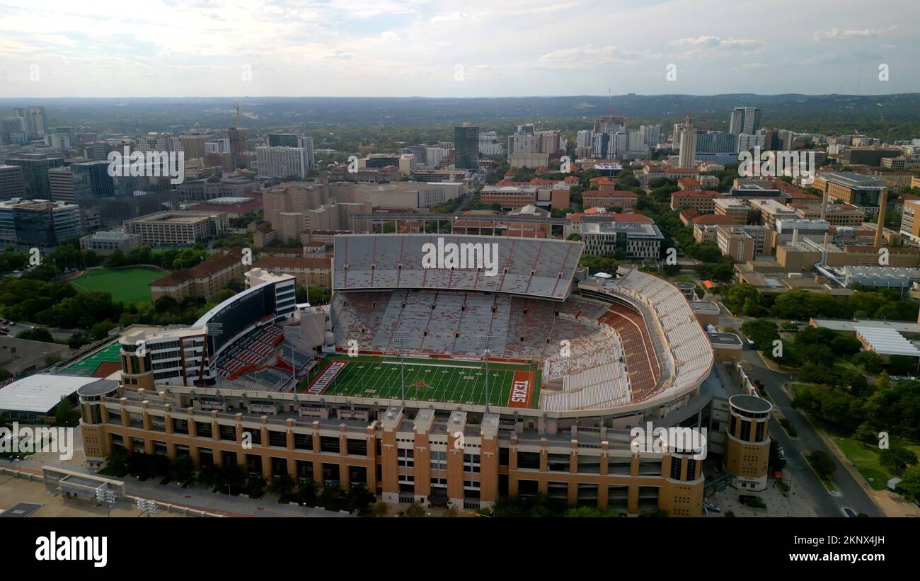 Darrell K Royal-Texas Memorial Stadium - home of the Longhorns Football Team in Austin - AUSTIN, UNITED STATES - NOVEMBER 02, 2022 Stock Photo