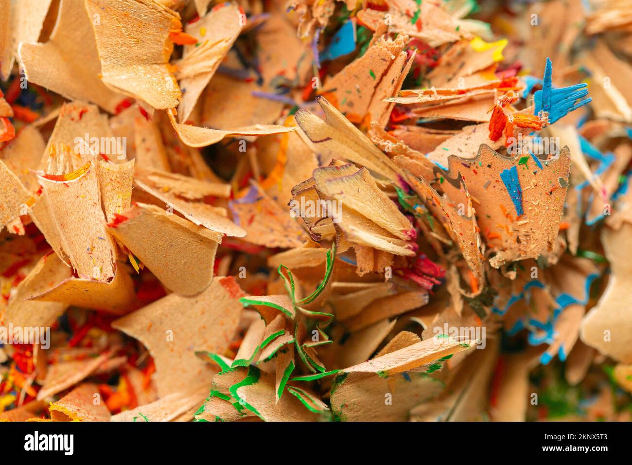 Pencil shavings.Drawing and creativity.Pencil shavings texture.School