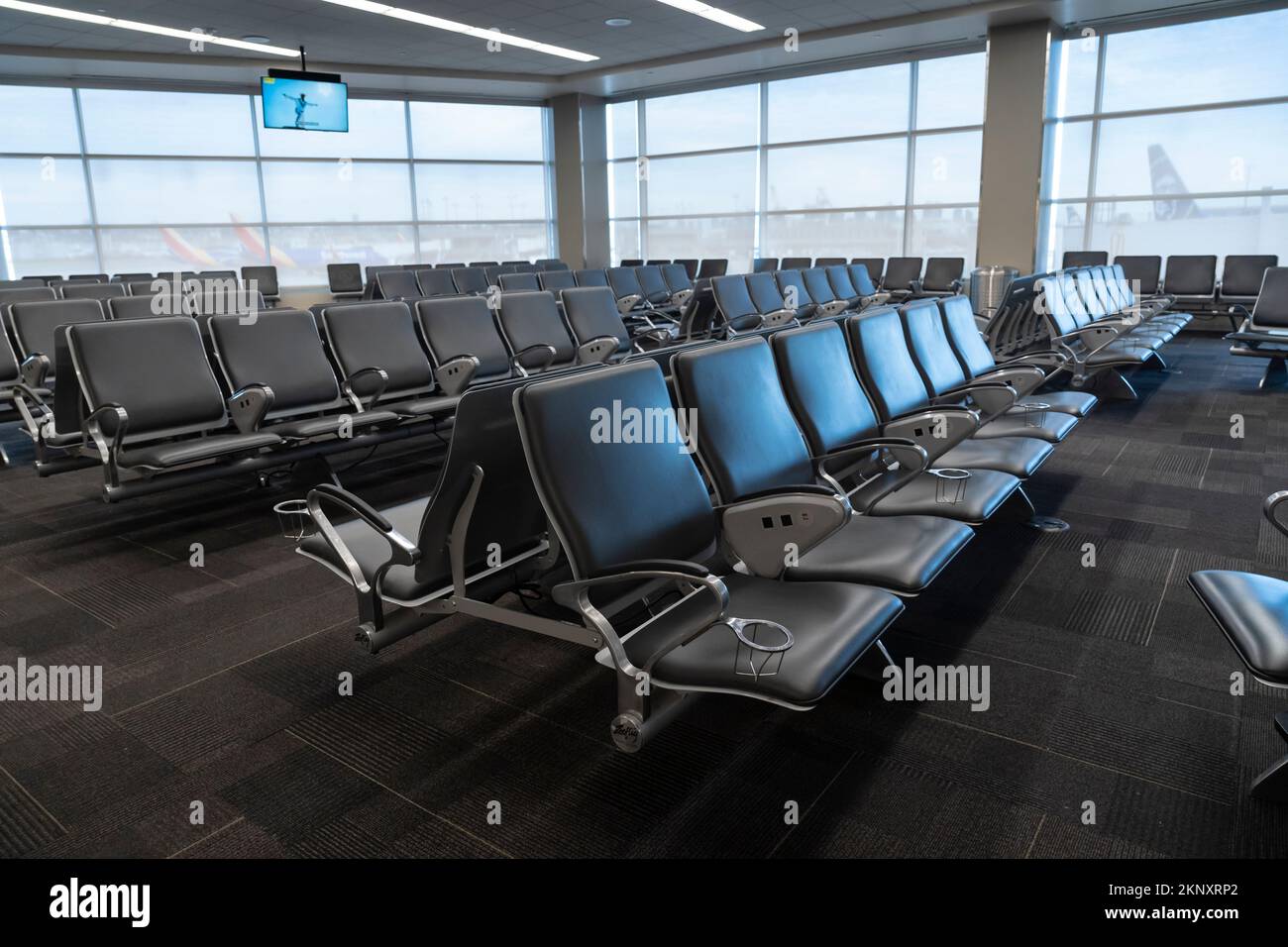 Terminal 2 Gate 28 sits empty at San Diego International Airport in San