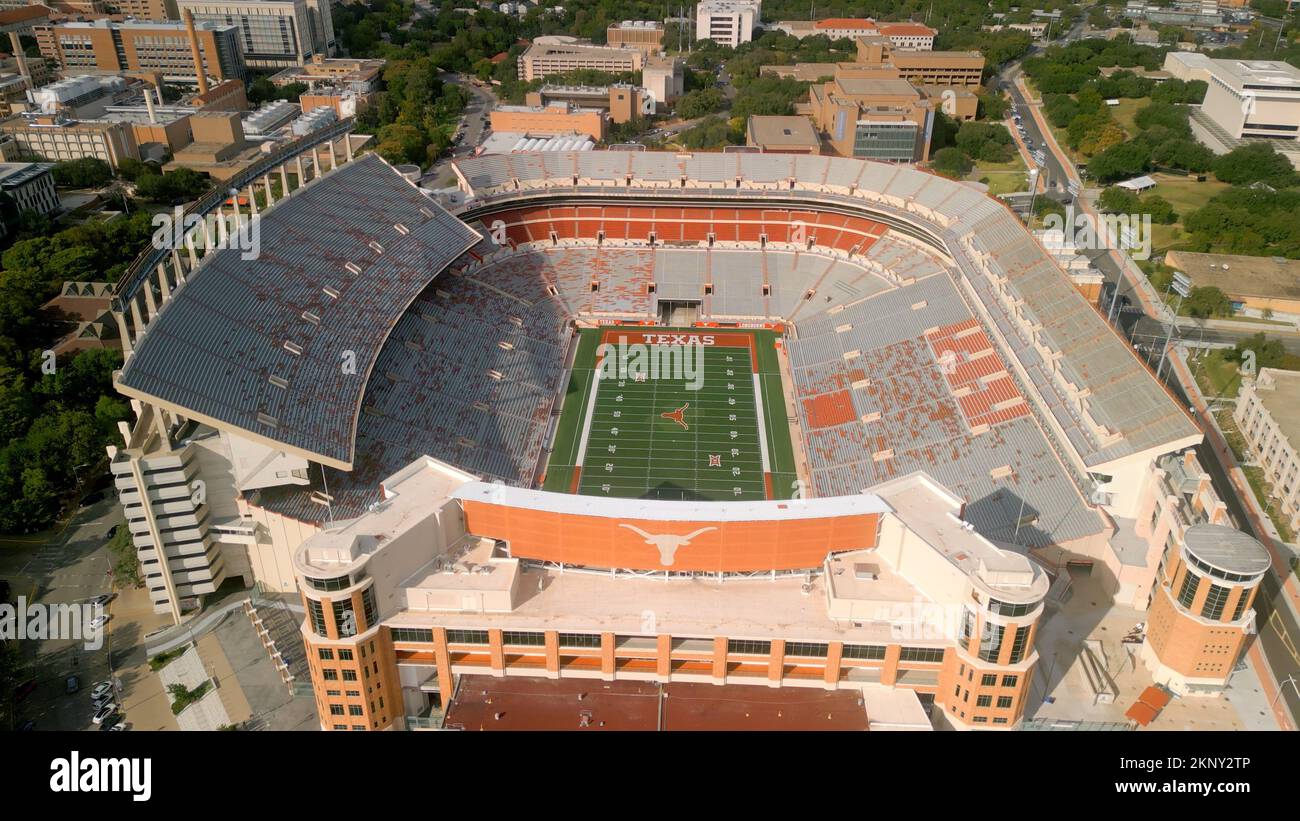 Darrell K Royal-Texas Memorial Stadium - home of the Longhorns Football Team in Austin - AUSTIN, UNITED STATES - NOVEMBER 02, 2022 Stock Photo