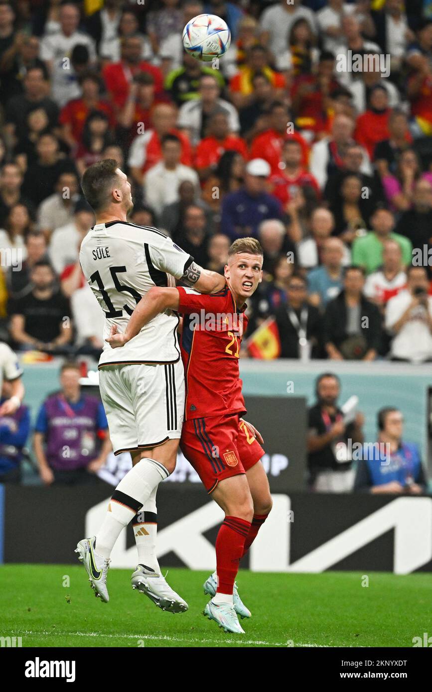 Sule Germany Dani Olmo of Spain and Niklas Sule of Germany during Spain v Germany ...