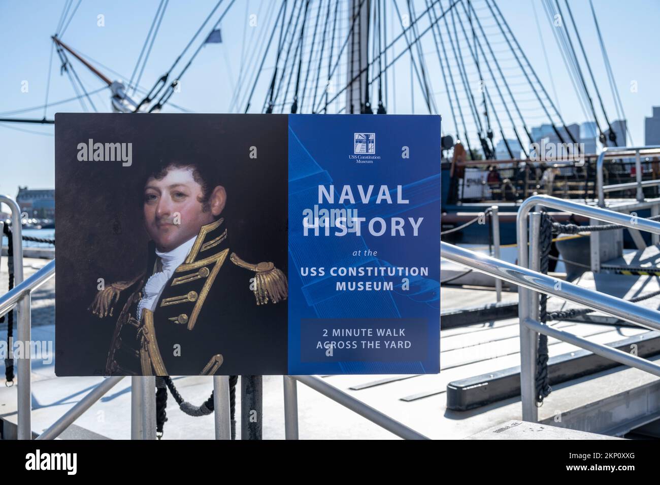 entryway onto the USS Constitution in Boston Stock Photo