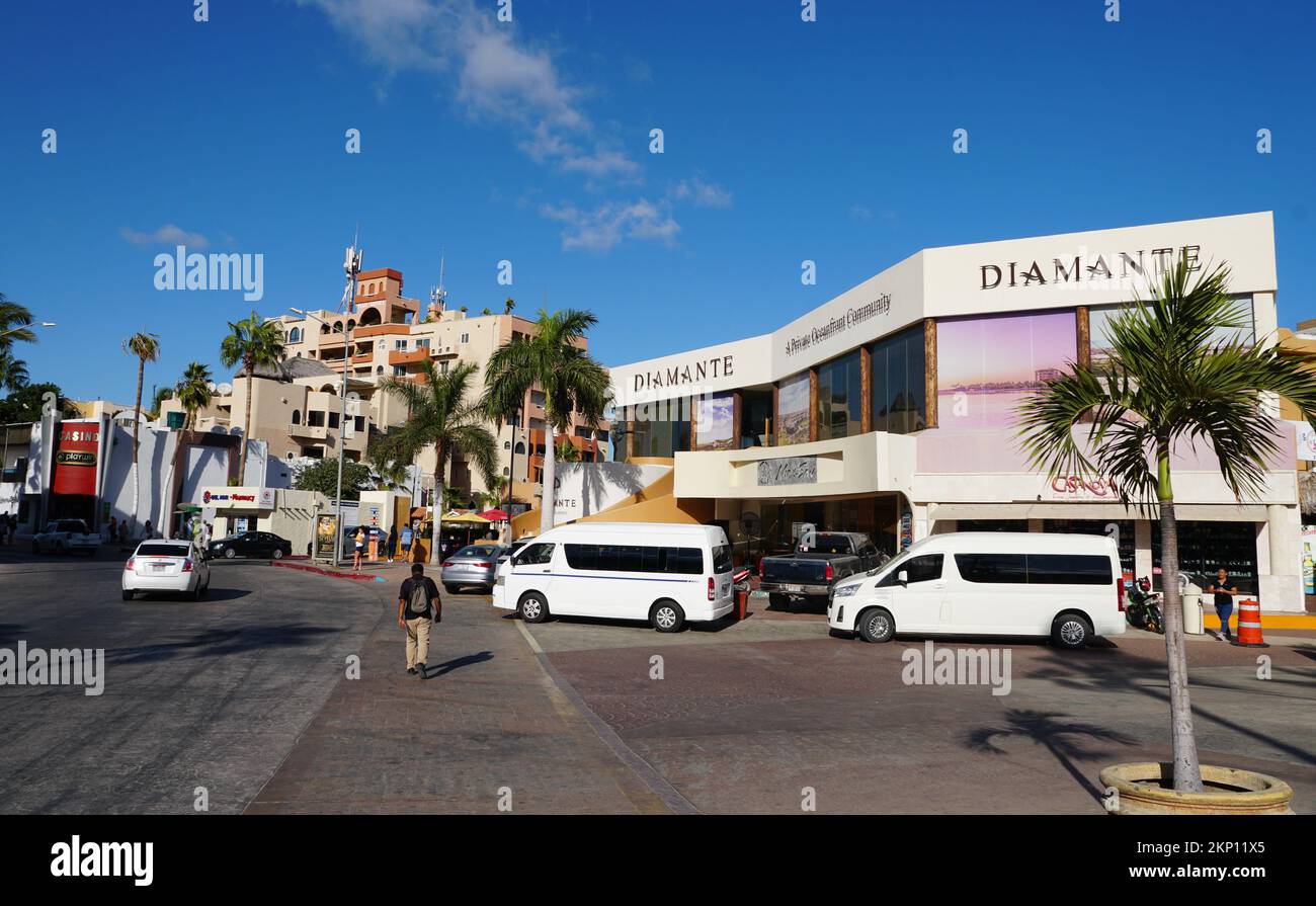 Cabo San Lucas, Mexico - November 7, 2022 - The view of the traffic and ...