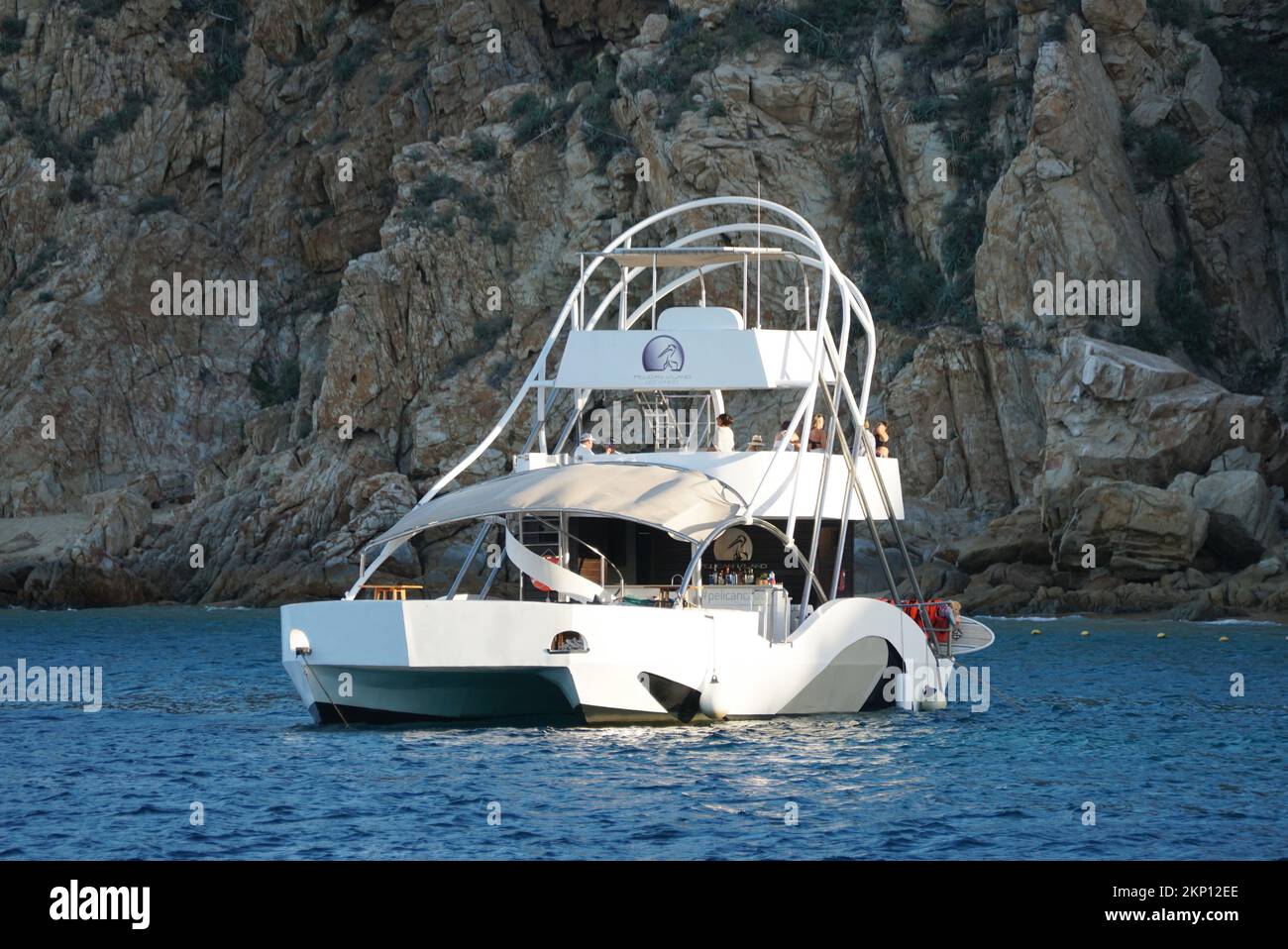 Cabo San Lucas, Mexico - November 7, 2022 - A luxury boat docked by the ...