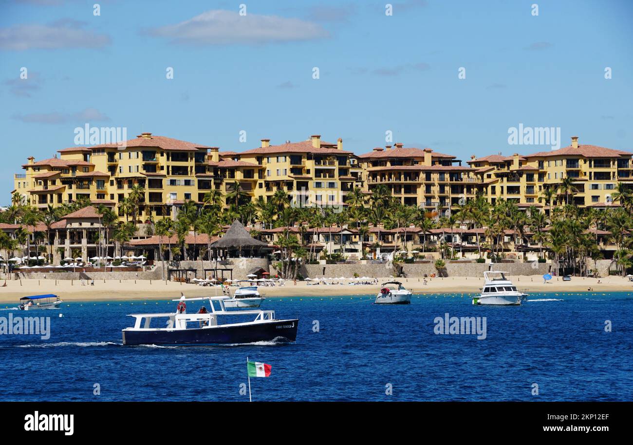 Cabo San Lucas, Mexico - November 7, 2022 - The view of the boats and ...