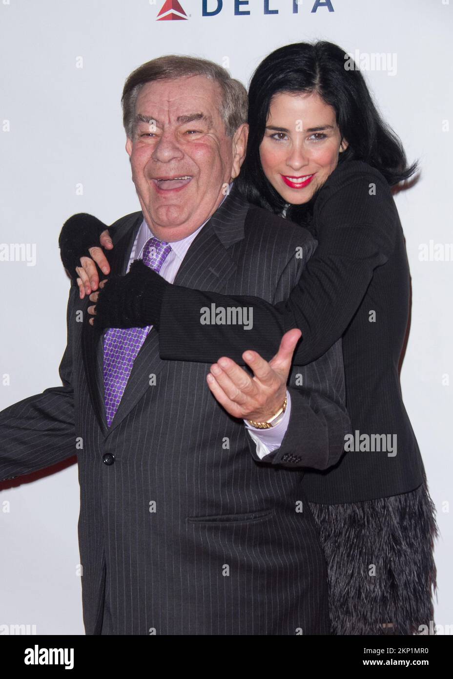 Freddie Roman and Sarah Silverman attend the Friars Club roast of Quentin Tarantino at the New York Hilton and Towers on December 1, 2010 in New York Stock Photo