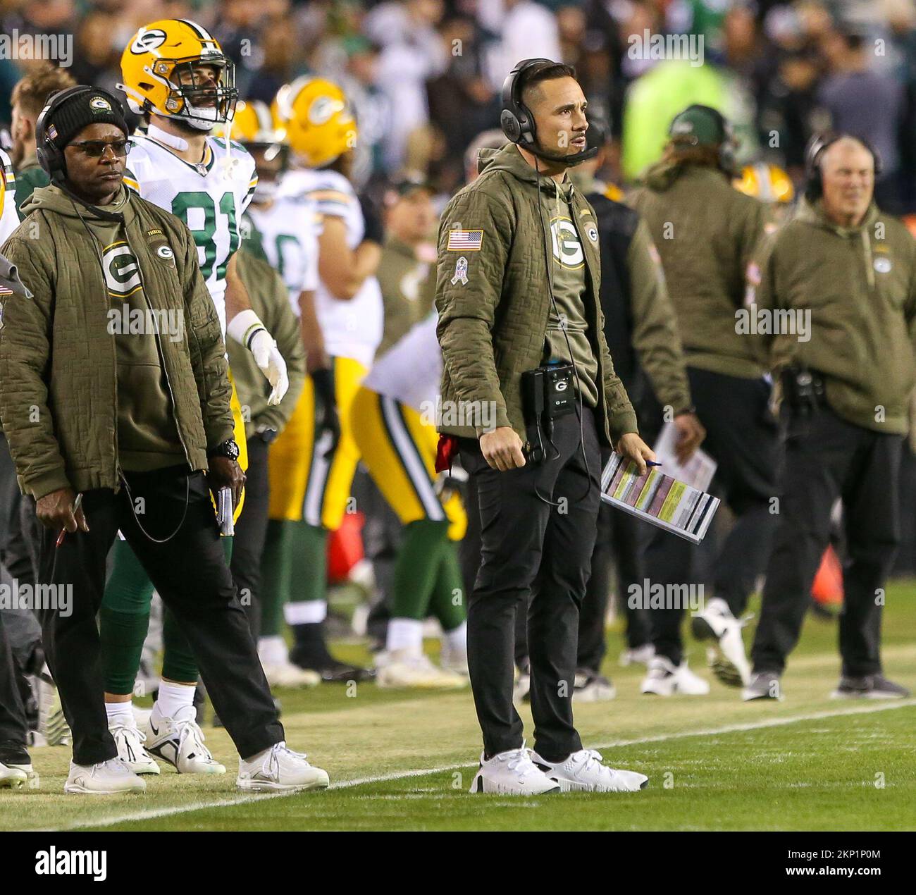Philadelphia, Pennsylvania, USA. 27th Nov, 2022. Green Bay Packers head