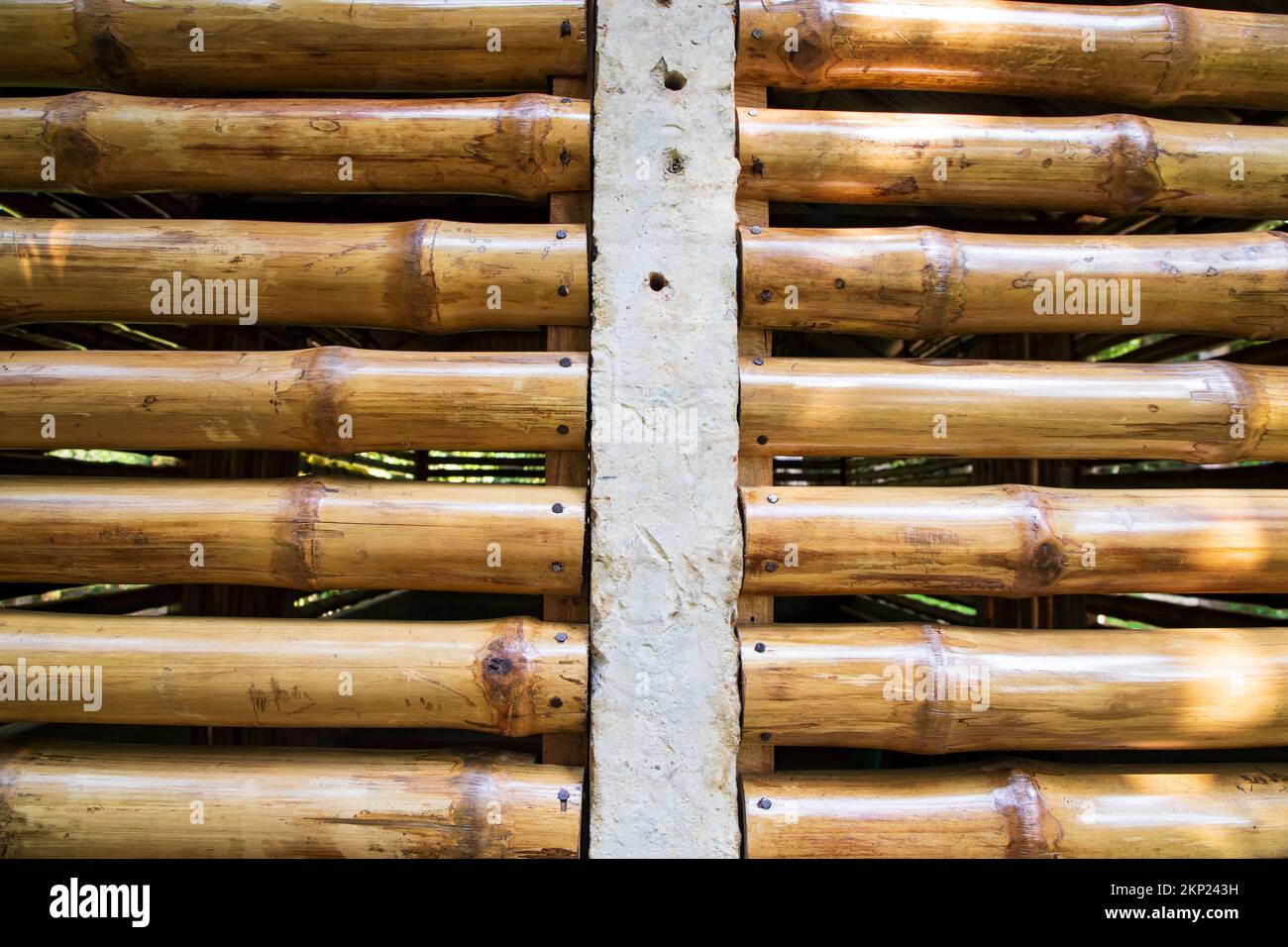 Varnish bamboo fence abstract background texture Stock Photo Alamy