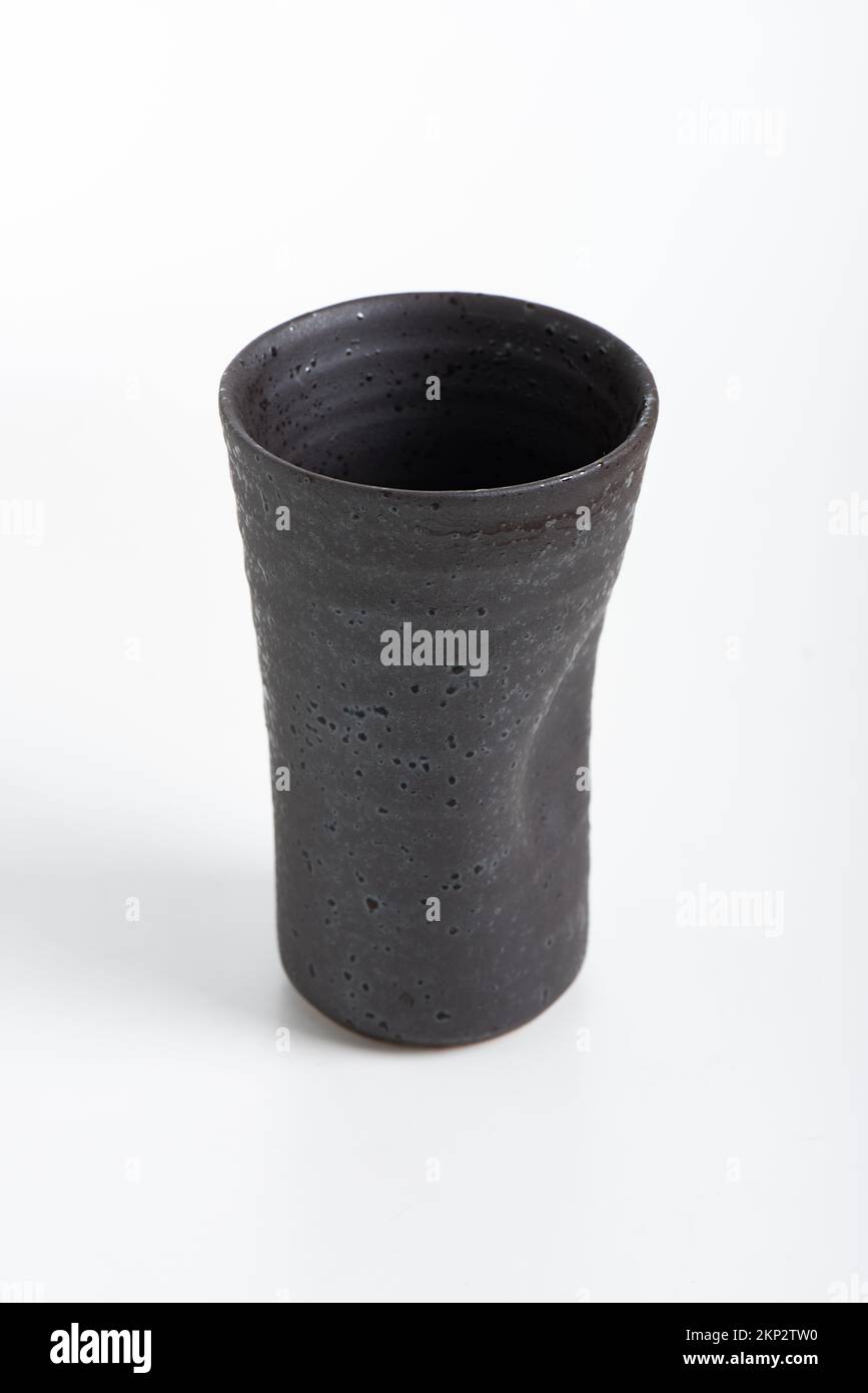 Japanese style of pottery isolated over white background Stock Photo