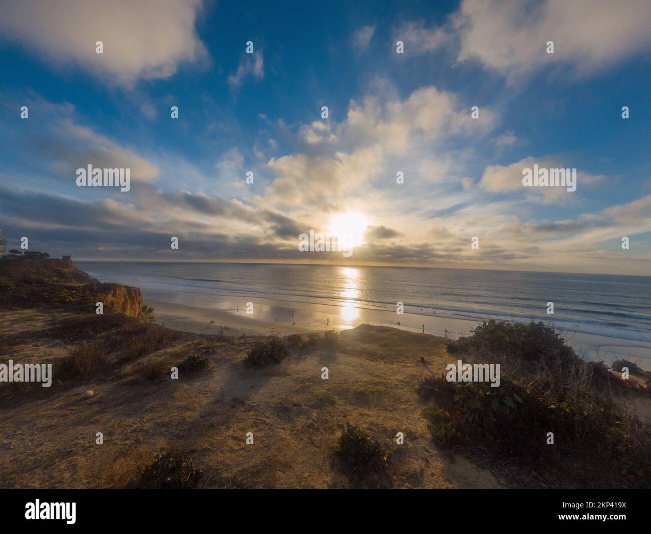 Solana Beach, CA, USA. 25th Mar, 2021. The sunset in Solana Beach